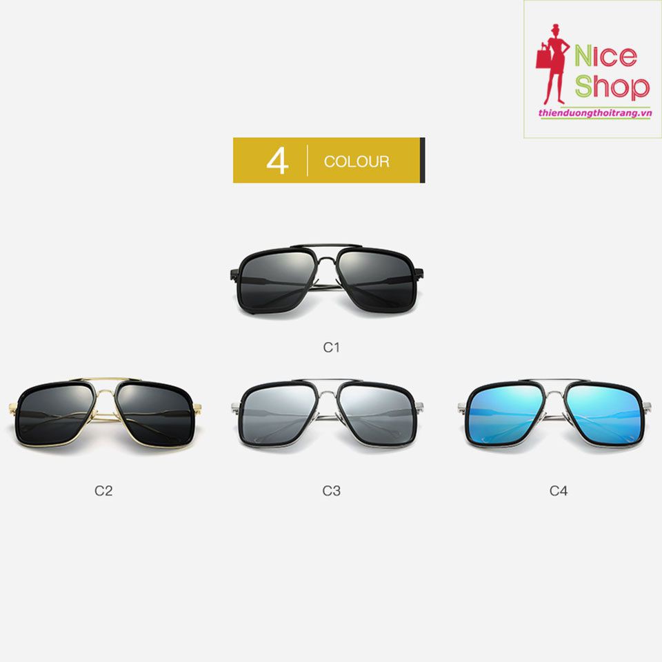 Mắt kính nam Perfe phân cực gọng vuông độc đáo | BigBuy360 - bigbuy360.vn