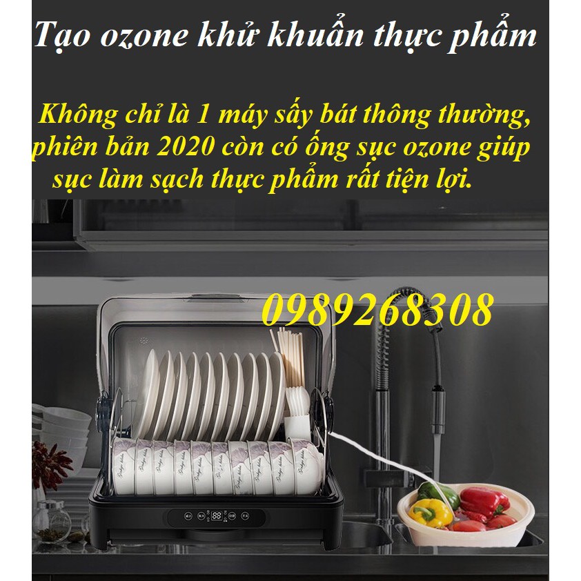 Máy sấy chén bát tạo ozone khử khuẩn 42L- Sục khử trùng thực phẩm-Hàng tiêu chuẩn Châu Âu- Bảo hành 1 năm