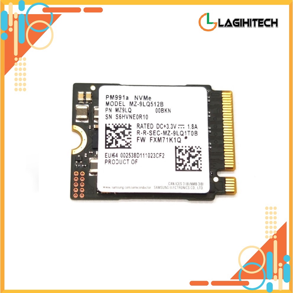 LAGIHITECH Ổ Cứng Samsung SSD PM991a M2 2230 PCIe NVMe 128 256 512GB USED