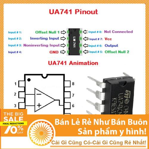 Ic Khuếch Đại Thuật Toán Op Amp uA741