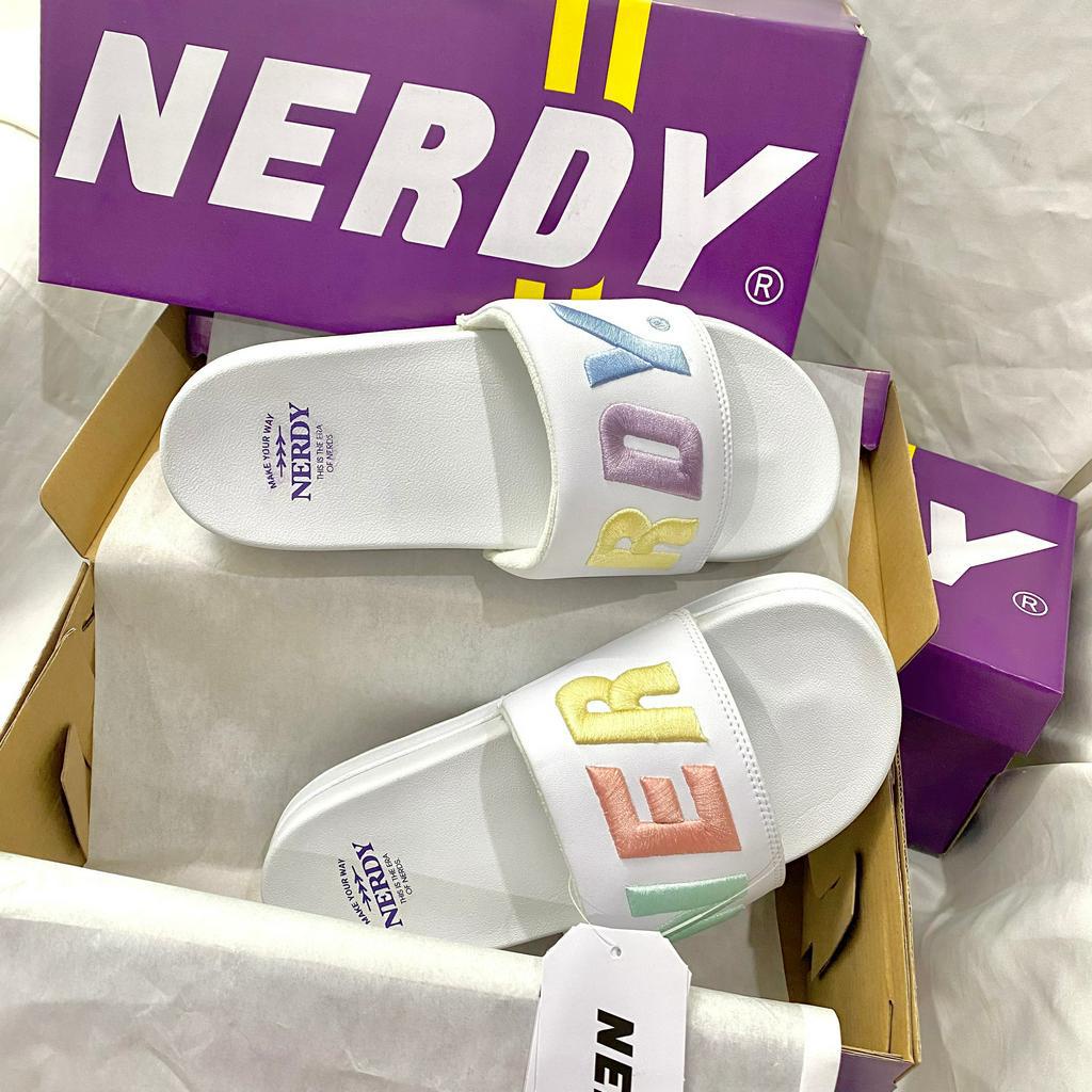 [CHÍNH HÃNG] Bộ sưu tập DÉP NERDY new real full box tag authentic
