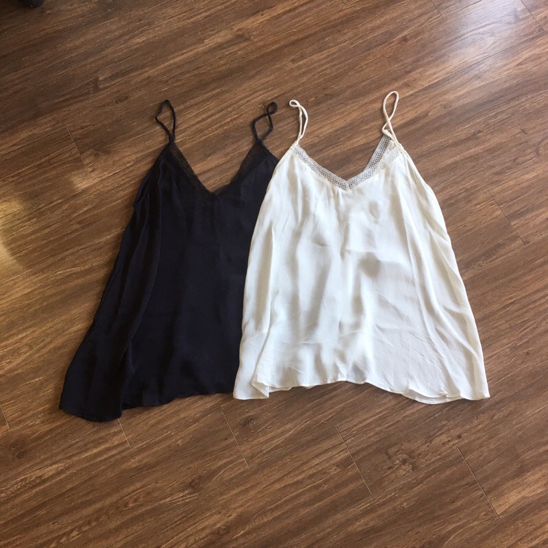 Áo 2 dây viền ren hàng xuất