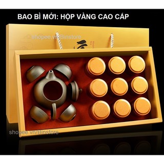 HỘP HỒNG TRÀ KIM TUẤN MI  THƯỢNG HẠNG TẶNG KÈM BỘ ẤM TRÀ TỬ SA CAO CẤP