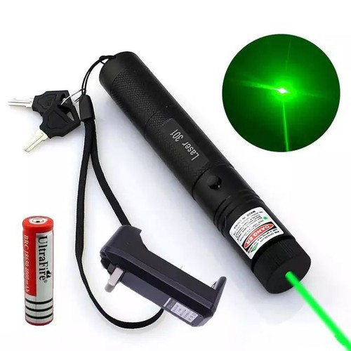 Đèn lazer - Laser - bút laze tia xanh / đỏ cực sáng công suất lớn có thể đốt cháy qua diêm bao gồm bộ sạc, có điều chỉnh