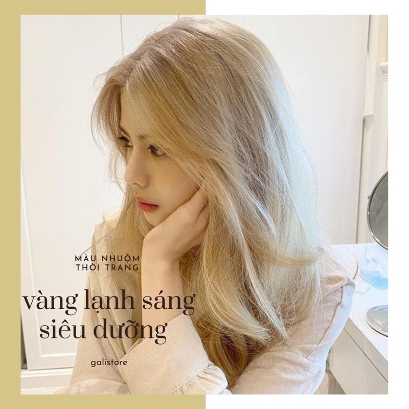 thuốc nhuộm tóc vàng lạnh sáng + tặng oxy trợ dưỡng | BigBuy360 - bigbuy360.vn