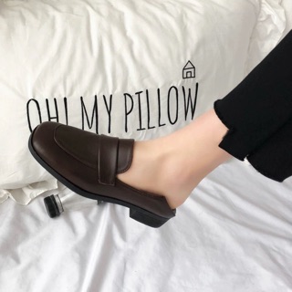_ORDER_ Loafer mũi vuông da trơn size 35-39 ( có ảnh thật)
