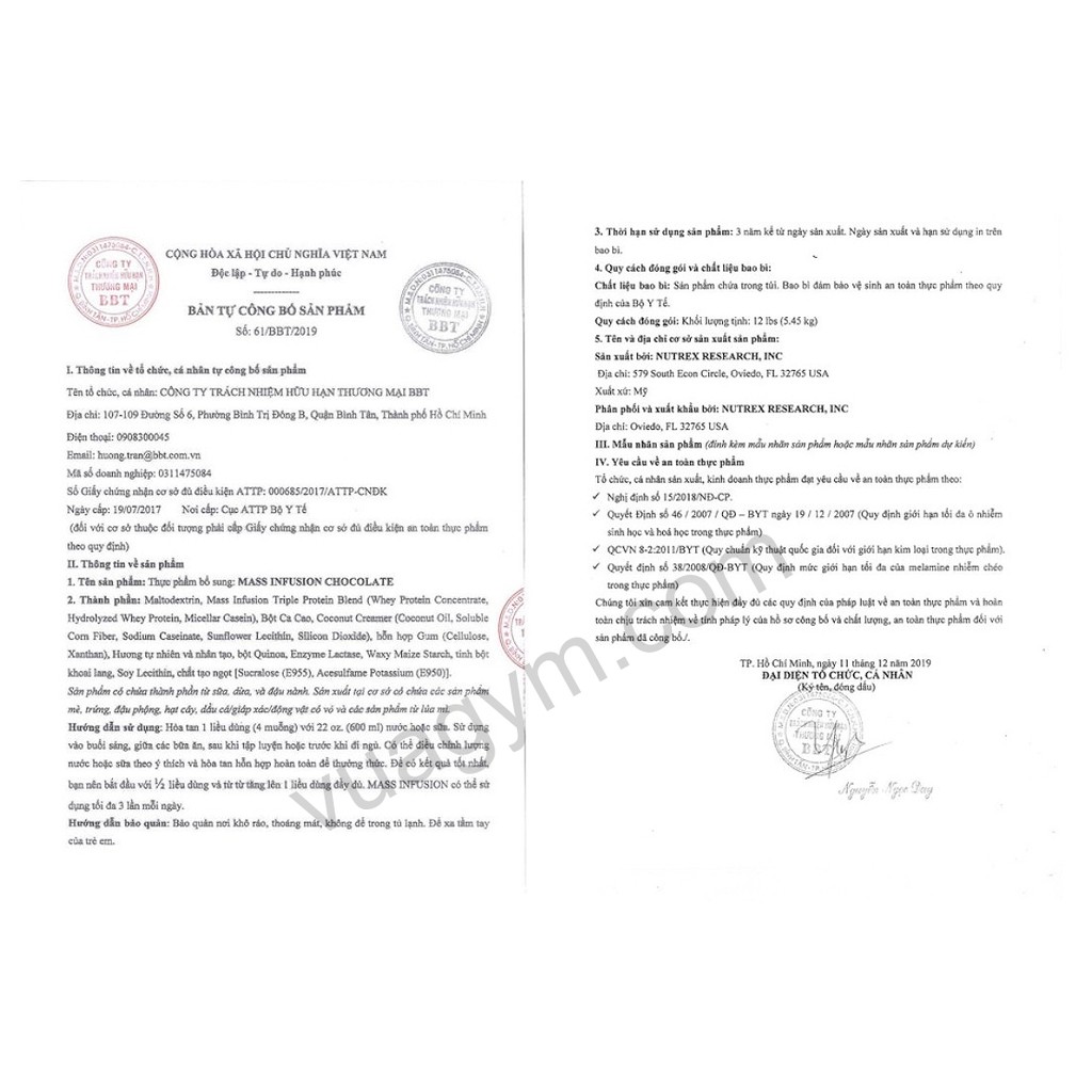 Bột Tăng Cân Nutrex - Mass Infusion  - Hỗ Trợ Tăng Cơ, Nạp Năng Lượng, Chính Hãng