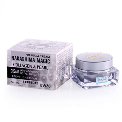 [Chính hãng] Kem dưỡng trắng da ngọc trai 3 tác dụng Nakashima Magic Collagen Pearl 20g