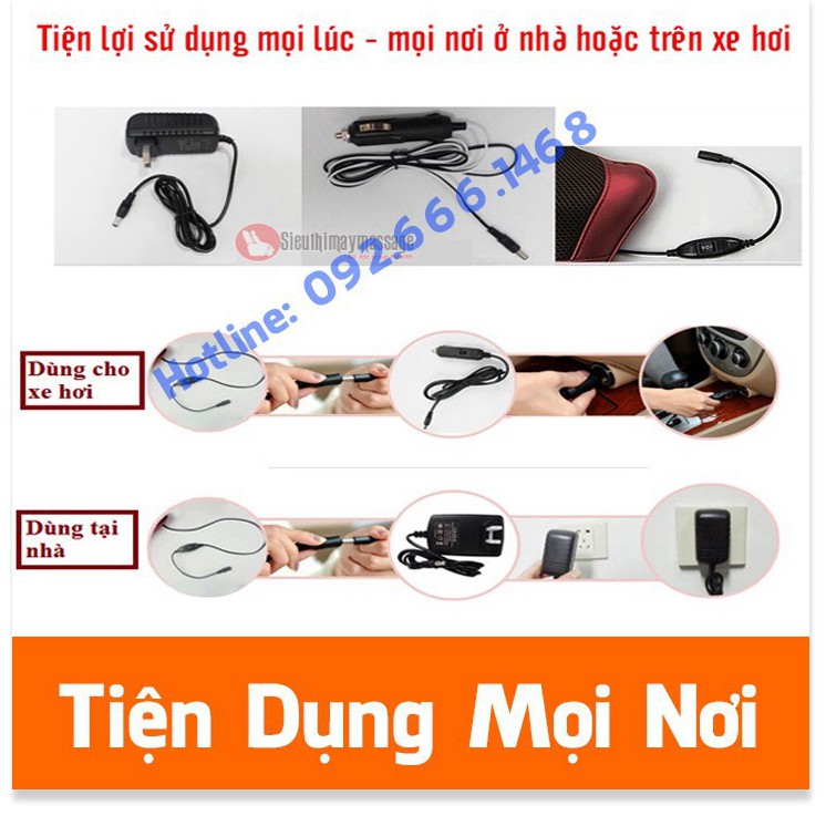 -Gối Massage Hồng Ngoại 8 Bi Magic Hàn Quốc Thế Hệ Mới,