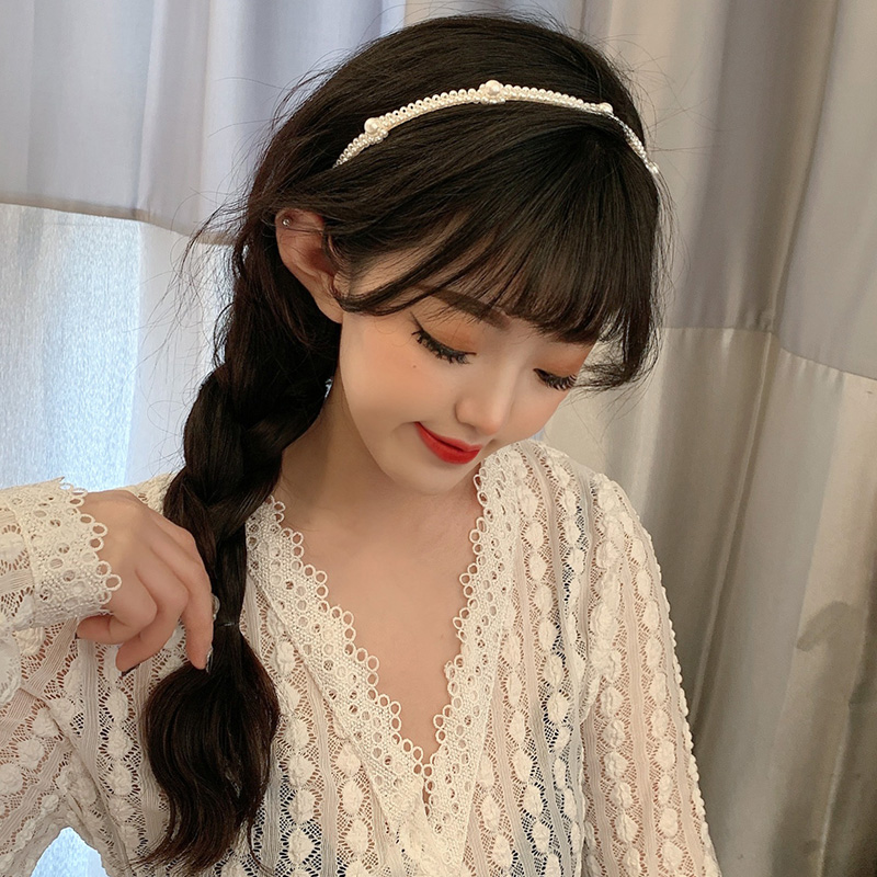 Băng Đô Cài Tóc Đính Ngọc Trai Xinh Xắn Cho Nữ