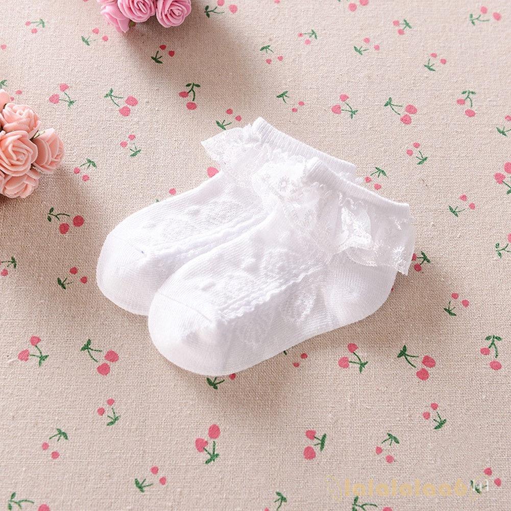 Vớ cotton phối ren đáng yêu dành cho bé gái