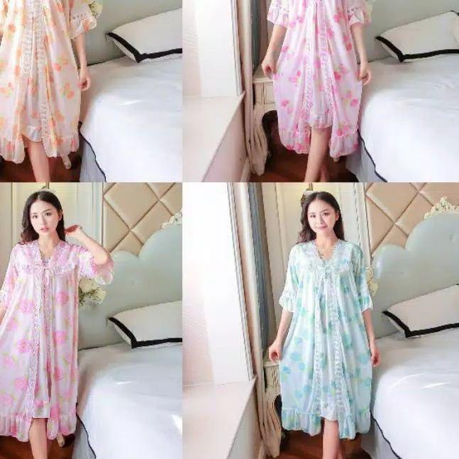 ☞ Đồ Lót Kiểu Kimono Họa Tiết Hoa Thời Trang Cho Cặp Đôi 2-1 ♣ | BigBuy360 - bigbuy360.vn