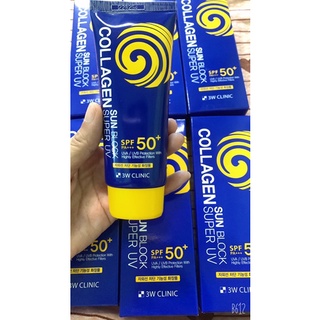 Kem Chống Nắng COLLAGEN SUN BLOCK SUPER UV - SPF50+  3W CLINIC PA ++++  179K  +++++  189K  +++  199K ++ 219K.