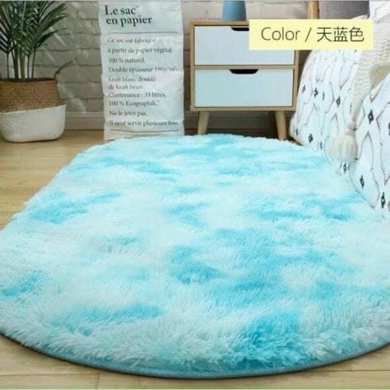 THẢM LÔNG OVAN 1m*1m6 trải chân giường phòng ngủ
