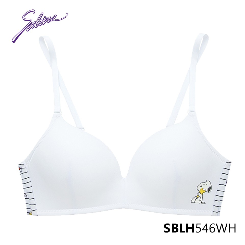 Combo Áo Lót Mút Vừa Không Gọng Và Quần Đồng Bộ Màu Trắng Phối Họa Tiết Snoopy Collection By Sabina SBLH546WH+SULH546WH | BigBuy360 - bigbuy360.vn