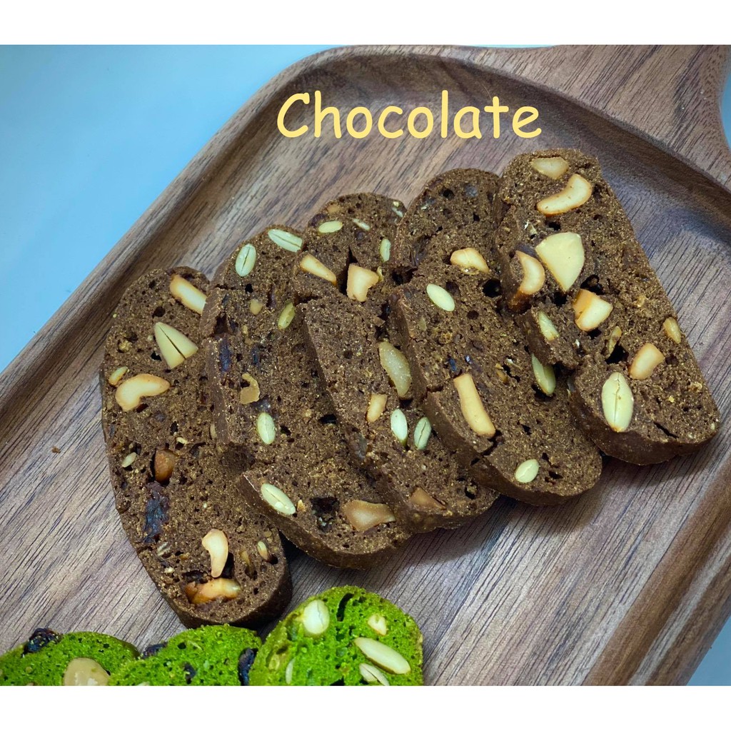 Bánh Biscotti nguyên cám vị Chocolate GreenFood, bánh ăn kiêng giảm cân, eatclean dành cho người béo, tiểu đường | BigBuy360 - bigbuy360.vn