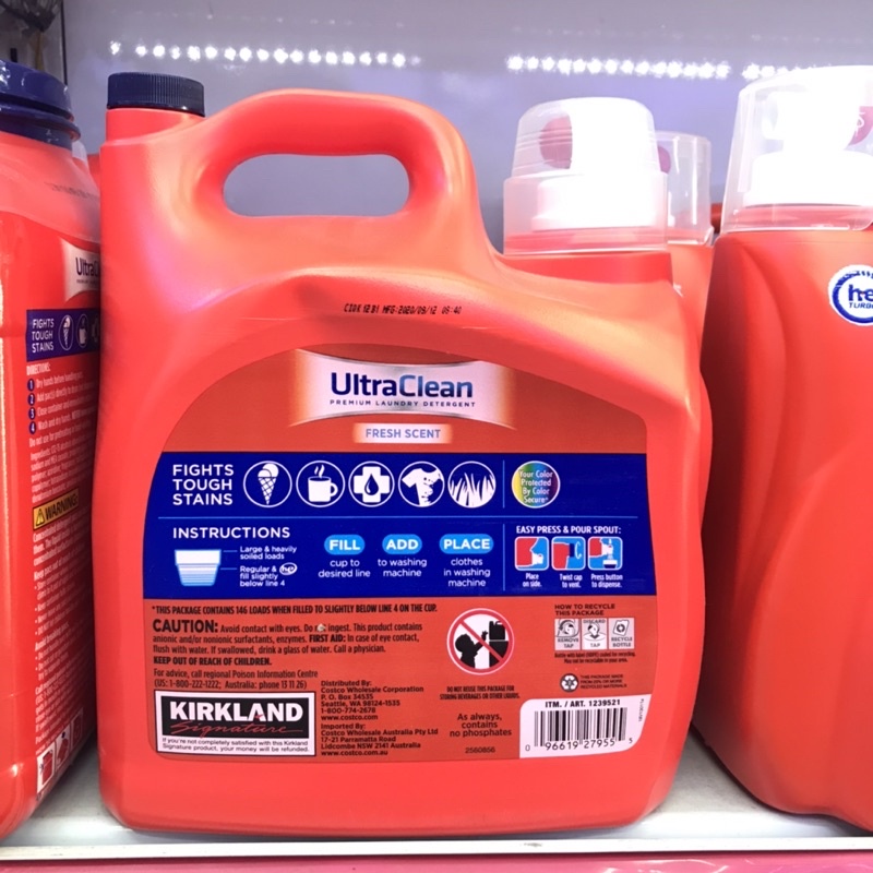 Nước giặt Kirkland Ultra Clean 5.73L hàng Mỹ