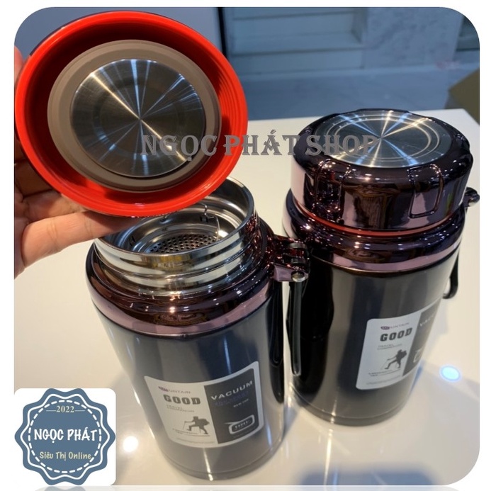Bình giữ nhiệt kim cương GOOD 1200ml inox 304 cao cấp