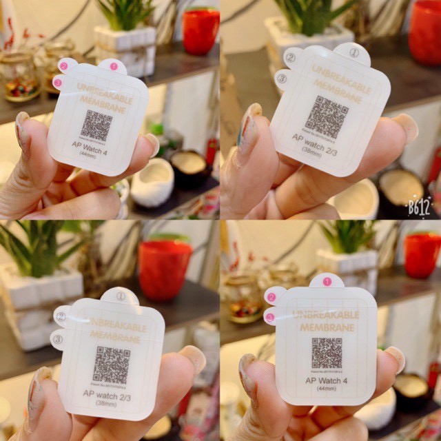 Miếng dán dẻo skin PPF tự phục hồi trầy xước cho Apple Watch size 38 40 42 44mm