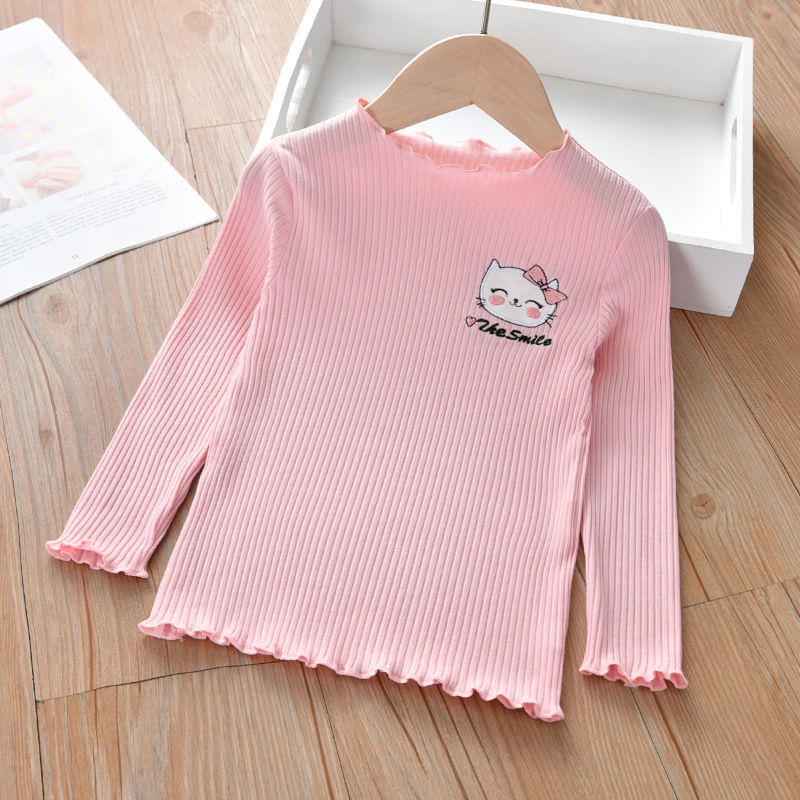 Áo Thun Cotton Mỏng Tay Dài Kiểu Mới Dành Cho Bé Gái 2022