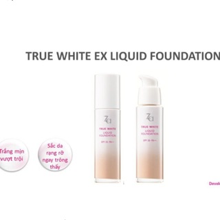 Kem Nền Trang Điểm ZA True White EX Liquid Foundation SPF25/PA++ 30ml