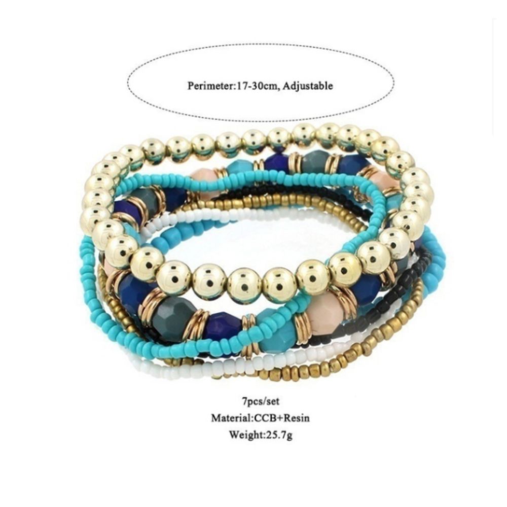 Vòng Tay Chuỗi Hạt Nhiều Màu Sắc Phong Cách Boho Cho Nữ