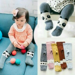 Quần tất lông cừu bé gái còn xanh L cho bé 14-17kg