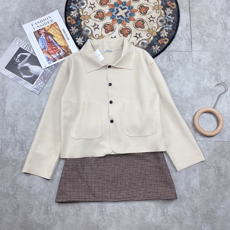 Set Áo Khoác Dạ mix Chân váy