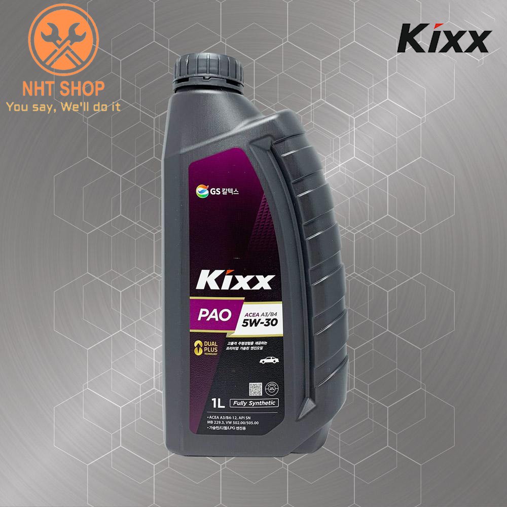 [CAO CẤP] Nhớt xe tay ga, xe hơi Kixx PAO A3/B4 5W40 API SN  Fully Synthetic 1L