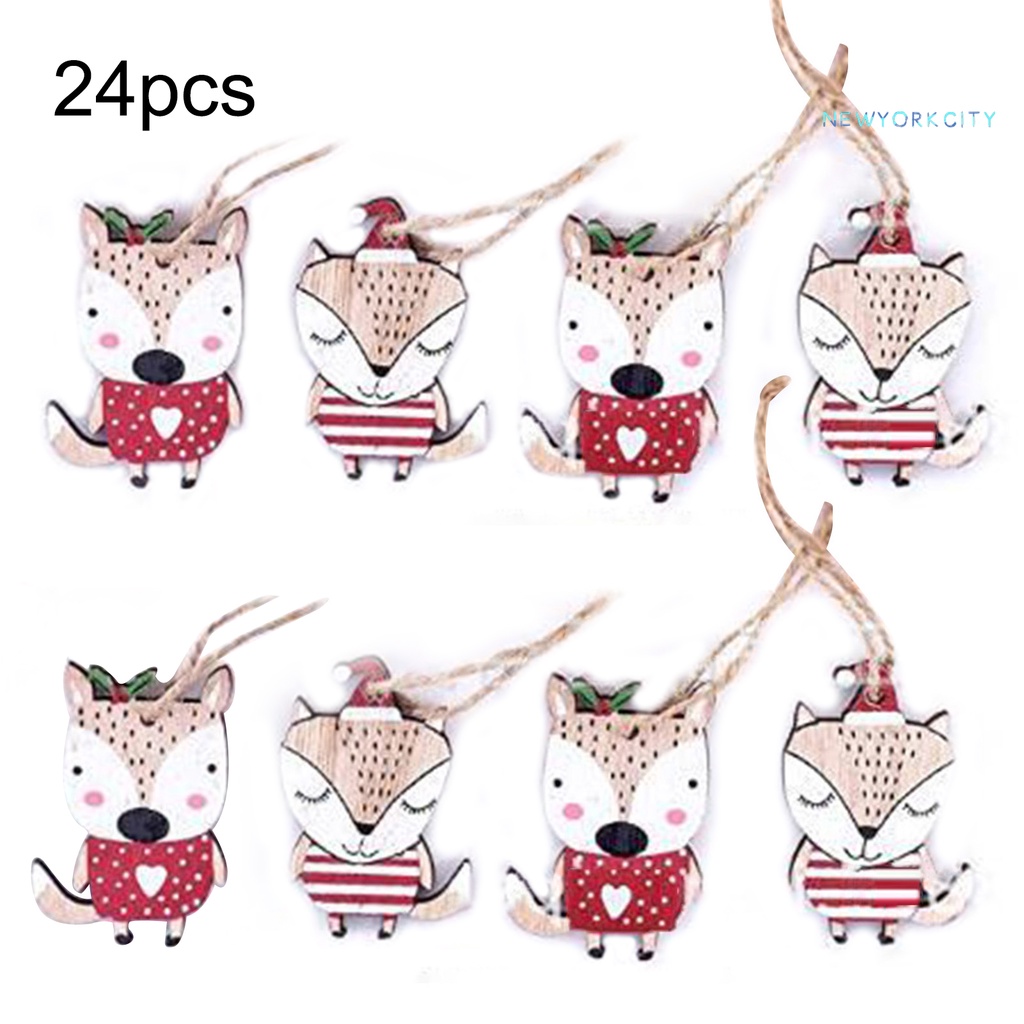 Bộ 24 Nút Gỗ Hình Sóc Hoạt Hình Trang Trí Album Ảnh