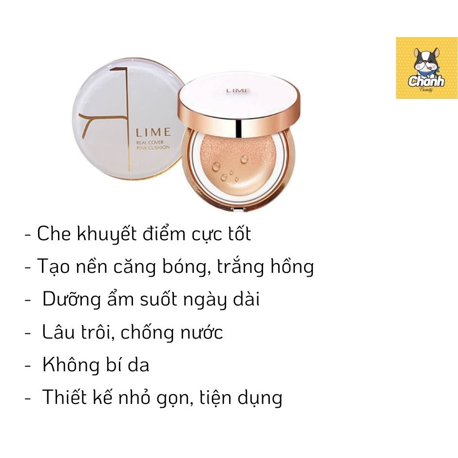 Phấn Nước Kiềm Dầu Lime Real Cover Pink Cushion SPF50+ PA+++ | BigBuy360 - bigbuy360.vn