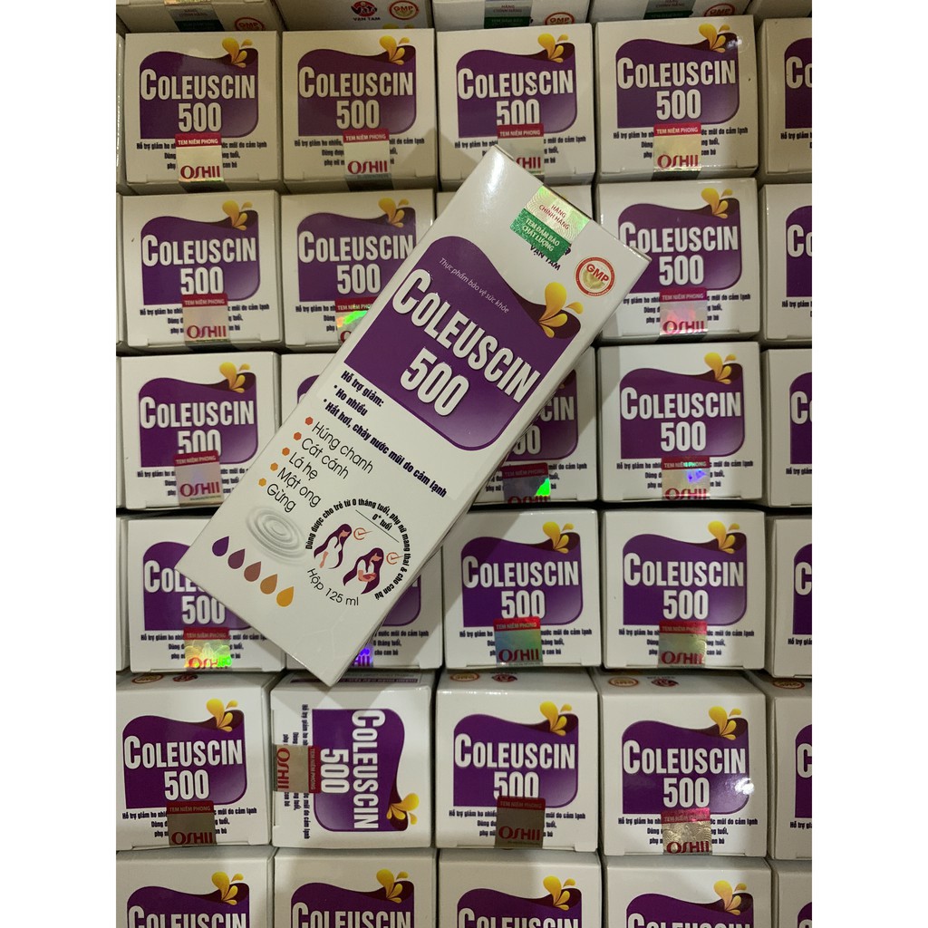 Siro ho tiêu đờm,giải cảm Coleuscin dạng chai 125ml