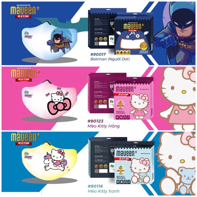 Khẩu trang Maveen bé trai, bé gái sz 2-14y | BigBuy360 - bigbuy360.vn