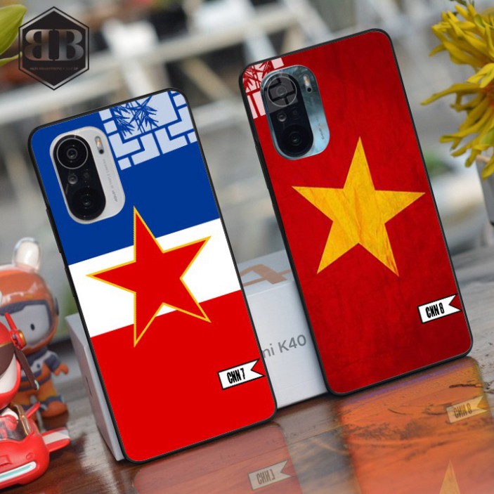 Ốp lưng kính cường lực Xiaomi Redmi K40 ( Poco F3 ) / Redmi K40 Pro lá cờ