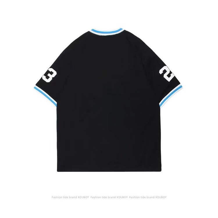 Áo Thun Bóng Chày Tay Ngắn Cổ Chữ V Thời Trang Mùa Hè Dễ Phối Đồ Cho Nam Size M-3xl