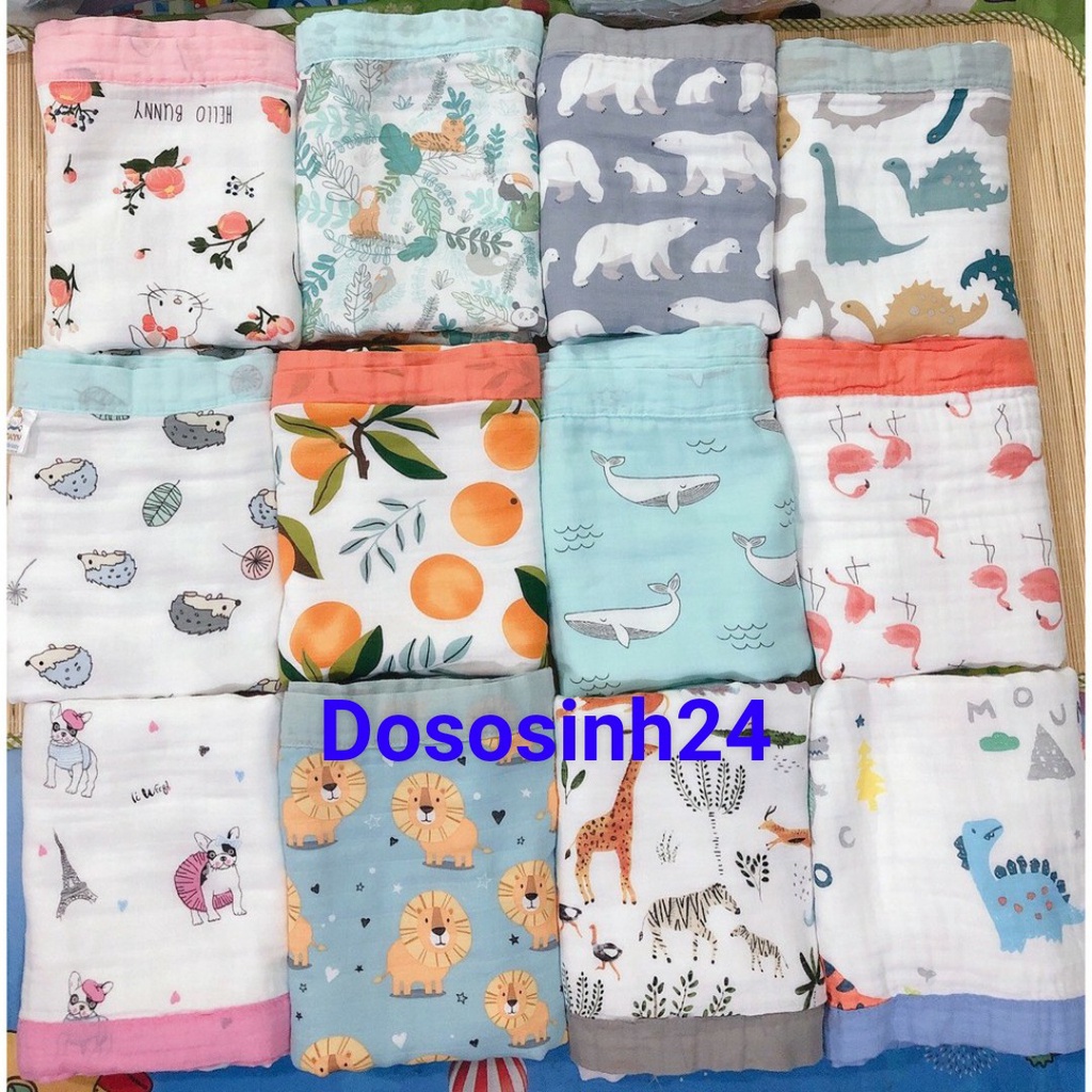 CHĂN XÔ SỢI TRE MANNY 4 LỚP BO VIỀN 1m1*1m3 / giá trải nghiệm