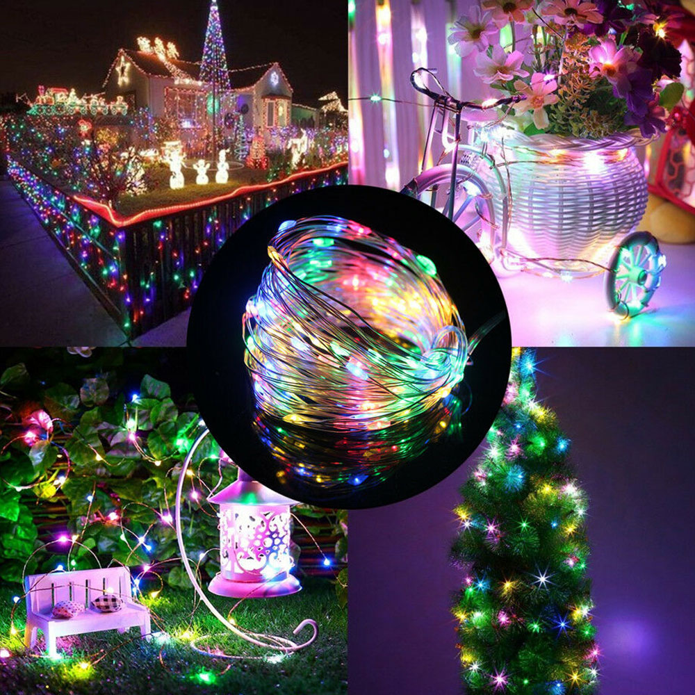 Dây đèn led trang trí cây thông noel 10M 100LED USB 5V đẹp mắt độc đáo