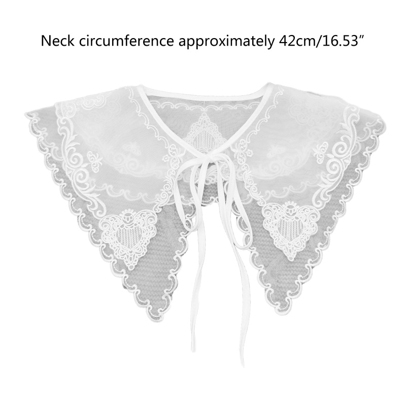 Cổ Áo Sơ Mi Giả Phối Ren Có Thể Tháo Rời Thời Trang Cho Nữ