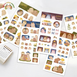 STICKER GIẤY WASHI ALPACA | MST364