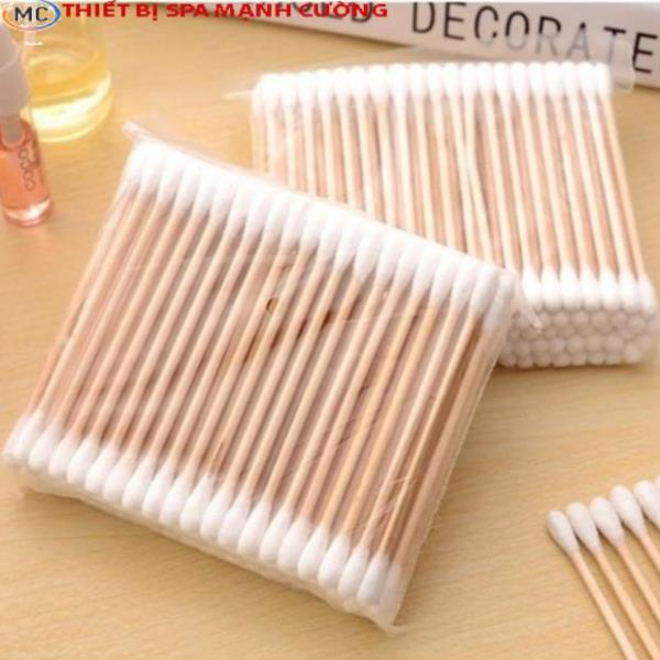 Lẻ 1 Gói Bông Tăm Gỗ 100 Cái Spa TMV