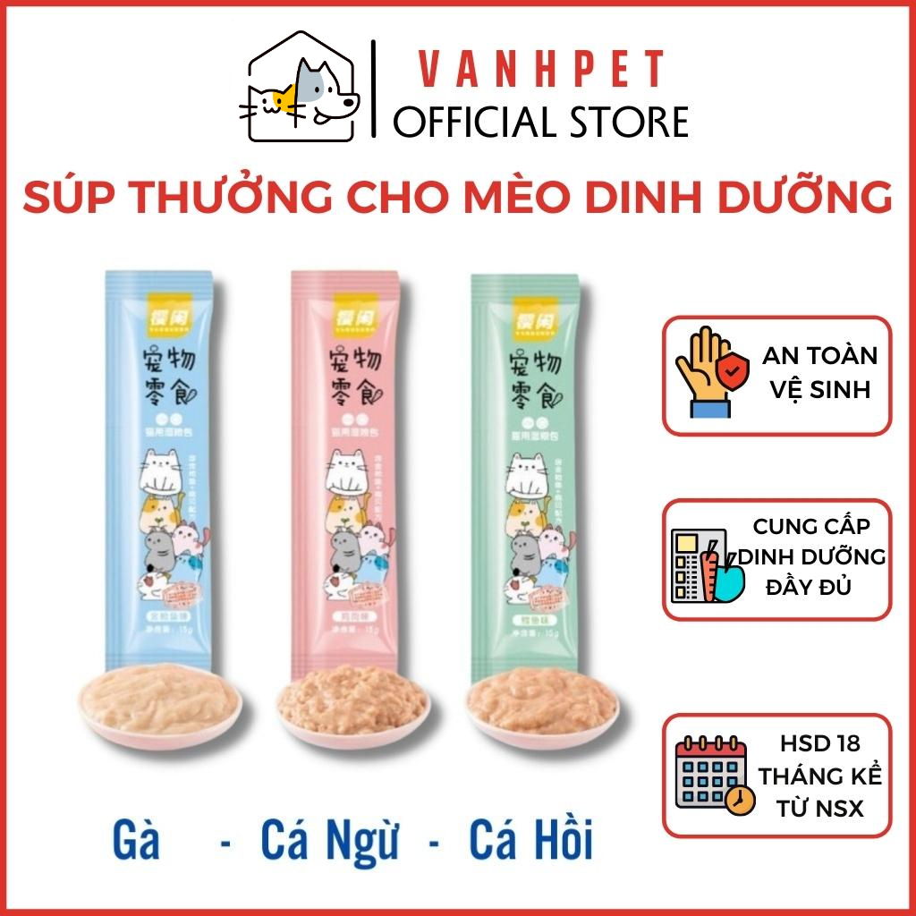 Súp thưởng cho mèo cao cấp siêu rẻ siêu ngon tốt cho sức khỏe - vanhpet