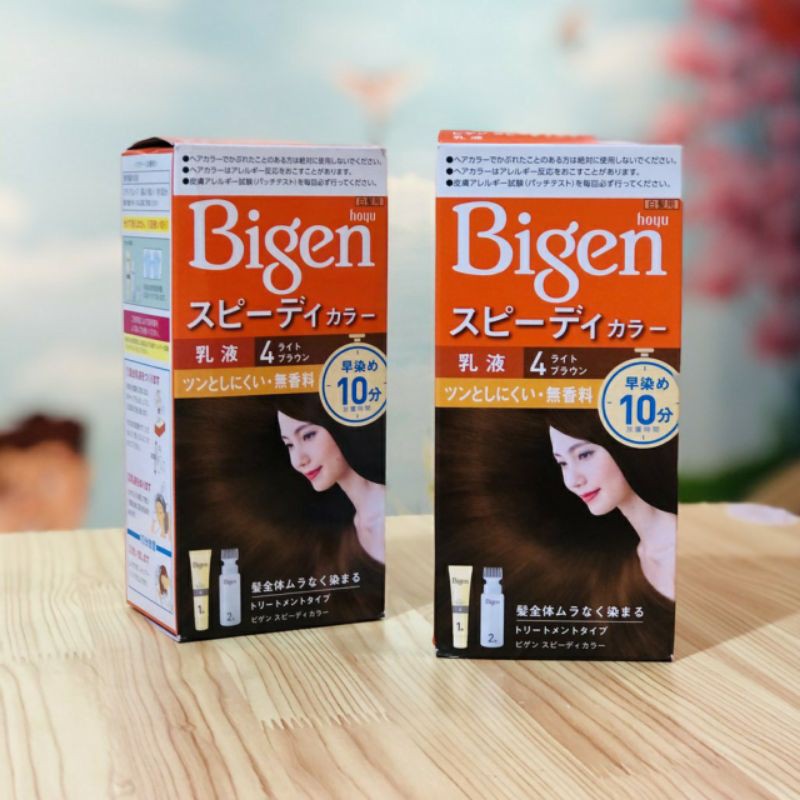 Nhuộm Phủ bạc tự chải Bigen