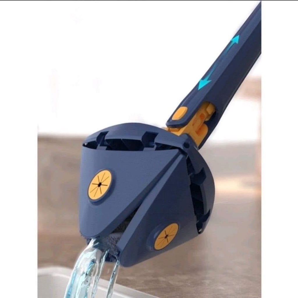 CHỔI TỰ VẮT HÌNH TAM GIÁC, CHỔI LAU NHÀ, LAU TƯỜNG XOAY 360 ĐỘ ĐA NĂNG