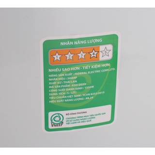 Nồi cơm điện Sharp 5 lít KSH-D55V- Chính Hãng Sharp