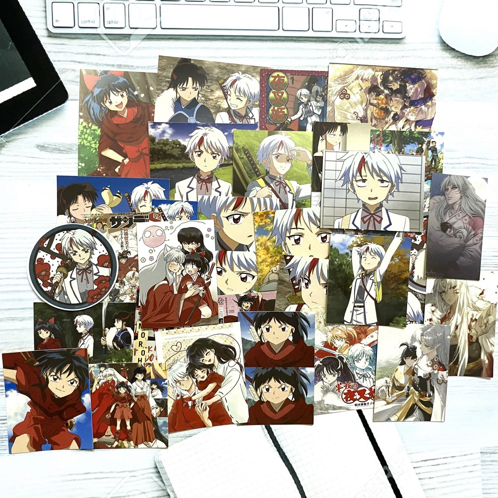 Bộ hình dán - sticker anime Công Chúa Bán Yêu Yashahime dán trang trí laptop, máy tính bỏ túi, vali, đt,...