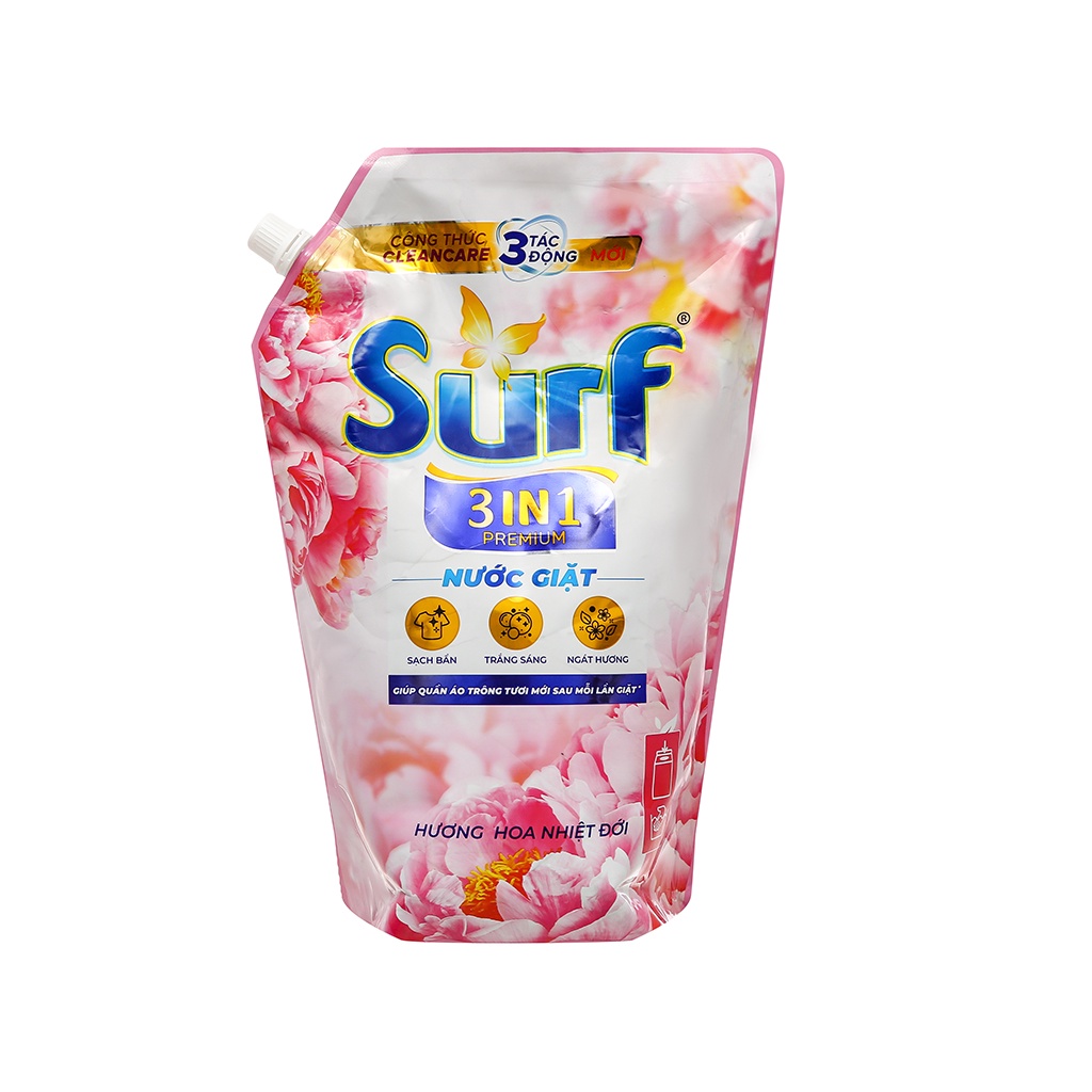 Nước giặt Surf 3 IN 1 hương hoa nhiệt đới 2.1 lít