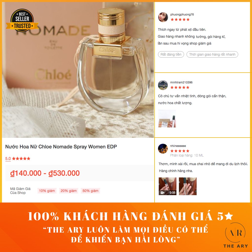 The Ary - Nước Hoa Nữ Chloe Nomade Spray Women EDP