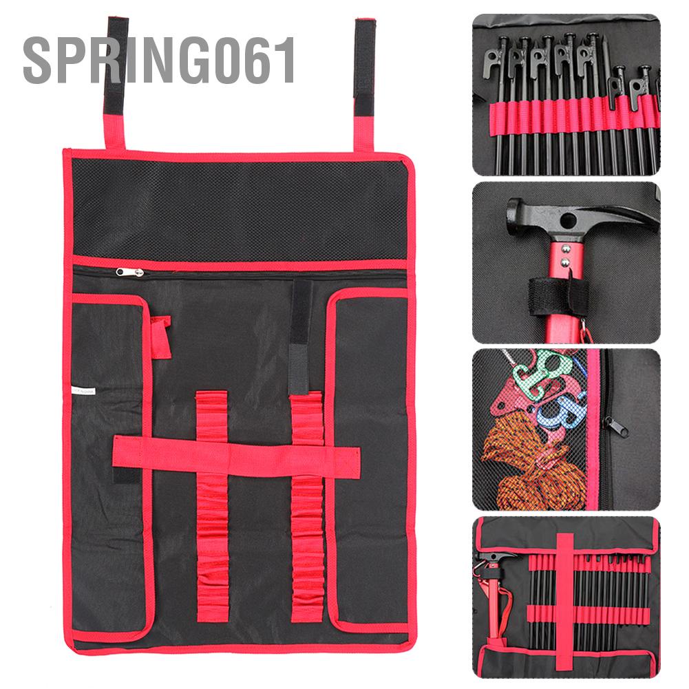 Túi đựng đinh cắm trại ngoài trời di động dụng cụ hạng nặng Lều đóng Búa cọc lưu trữ 【spring061】