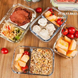 Hộp thủy tinh lock&lock chia ngăn - hộp thủy tinh lock&lock chia ngăn