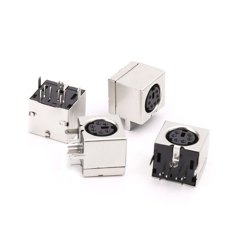 10 đầu nối bắn dây điện mini 6-pin DIN cho máy hàn ps-2 Female